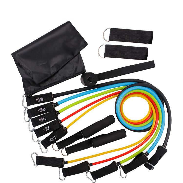17-Piece Resistance Band Set — 150 lbs Home Workout Kit