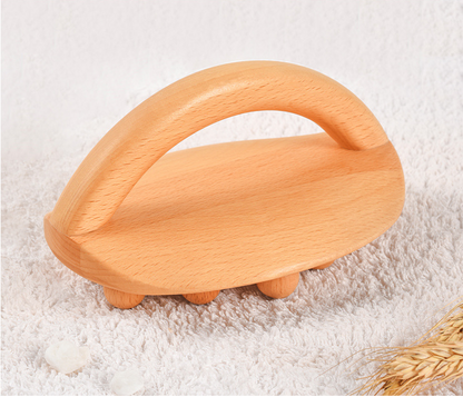 Wooden Meridian Body Brush — Beech Wood Massage Tool