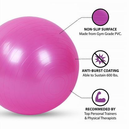 PVC Yoga Ball — Anti-Burst Fitness & Balance Exercise Ball