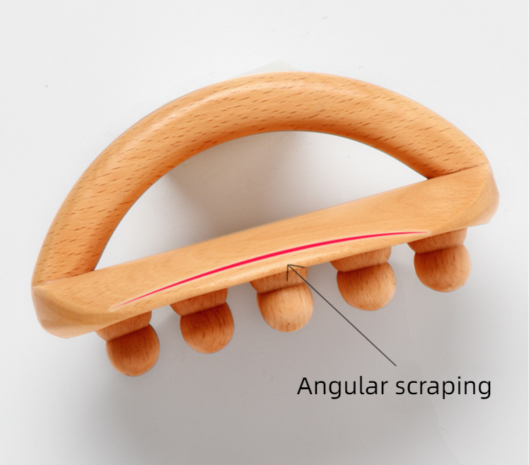 Wooden Meridian Body Brush — Beech Wood Massage Tool