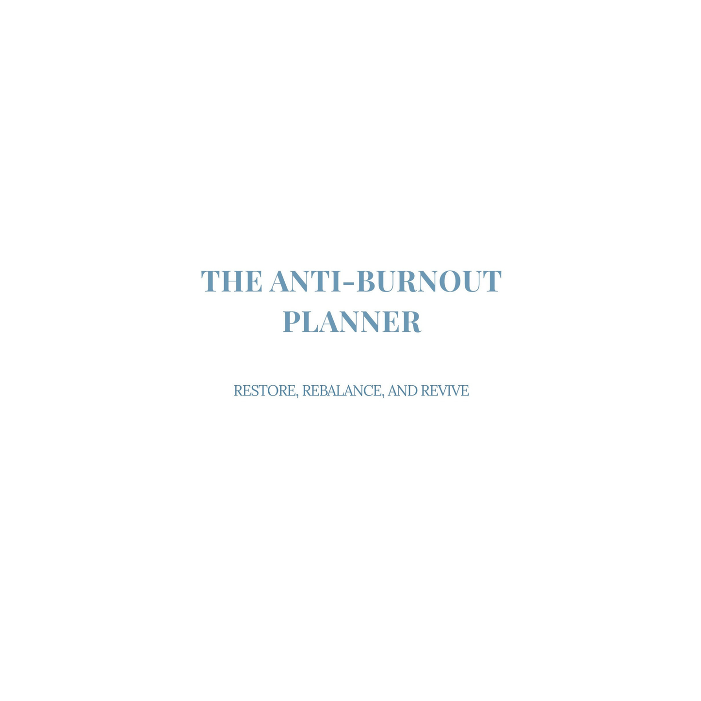 RESET Anti-Burnout Planner – Refresh & Revitalize