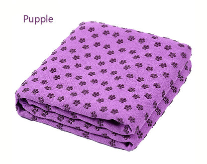 Non-Slip Yoga Mat Towel — Microfiber Grip Towel with Carry Bag