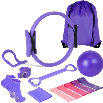 13-Piece Pilates Kit — Ring, Ball & Resistance Bands for Home Workouts