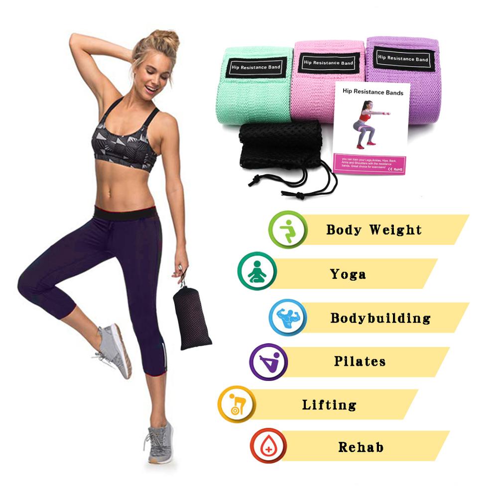 3-Piece Resistance Band Set — Squat & Full-Body Workout Bands