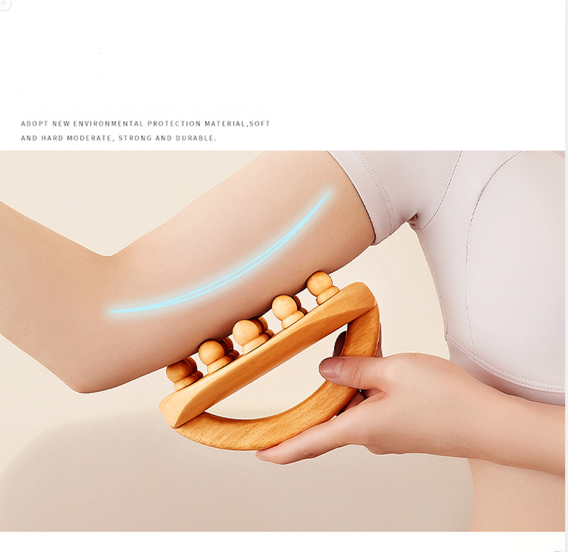 Wooden Meridian Body Brush — Beech Wood Massage Tool