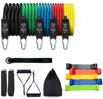 17-Piece Resistance Band Set — 150 lbs Home Workout Kit