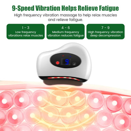 Electric Gua Sha Massager — Heated Vibration & Red Light Therapy Tool