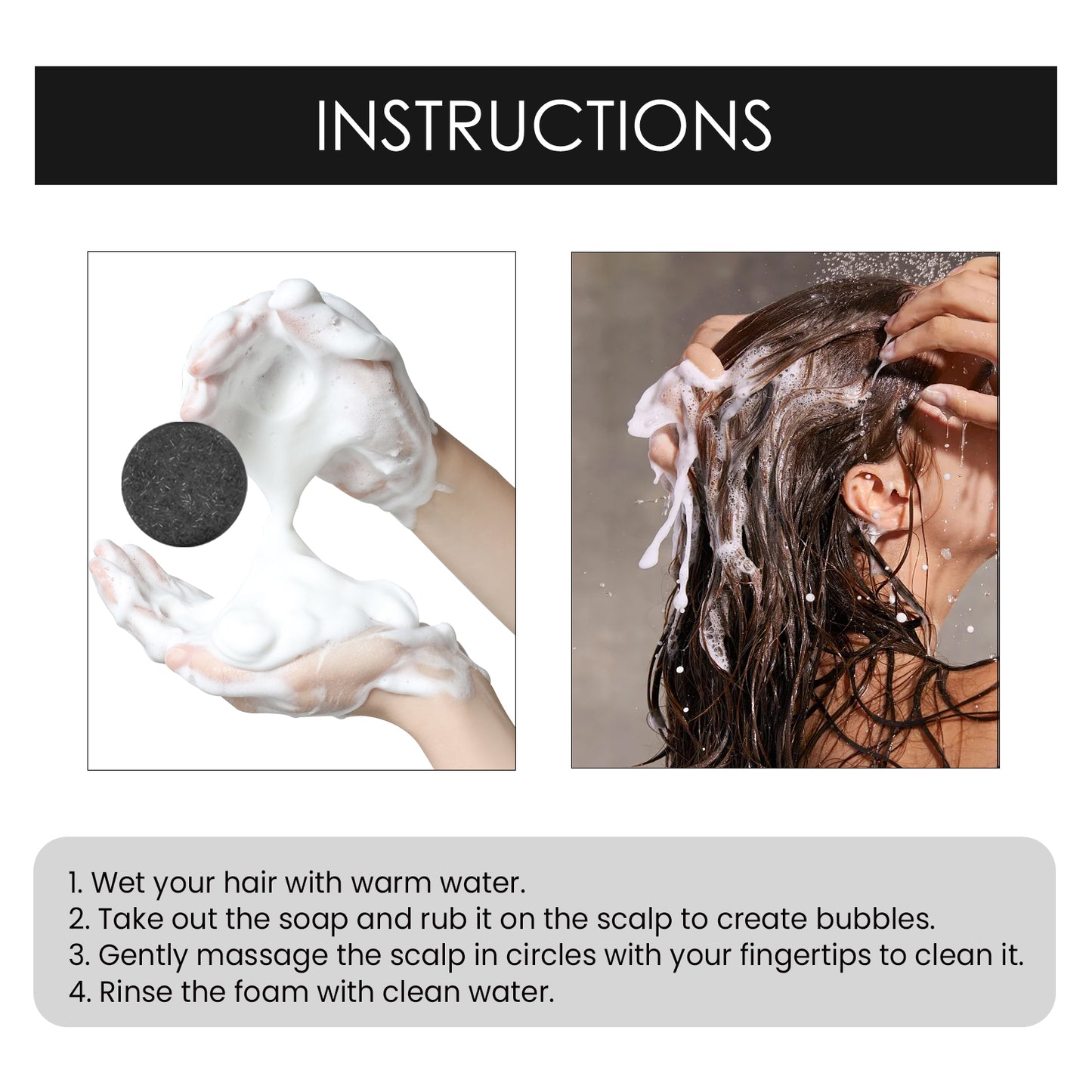 Organic Bamboo Charcoal Shampoo Bar