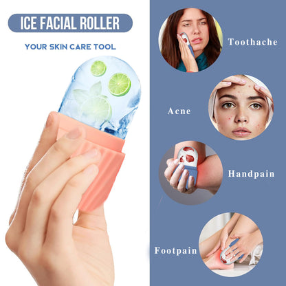 Silicone Facial Ice Mold — Reusable Skin-Cooling Massage Tool (80 ml)