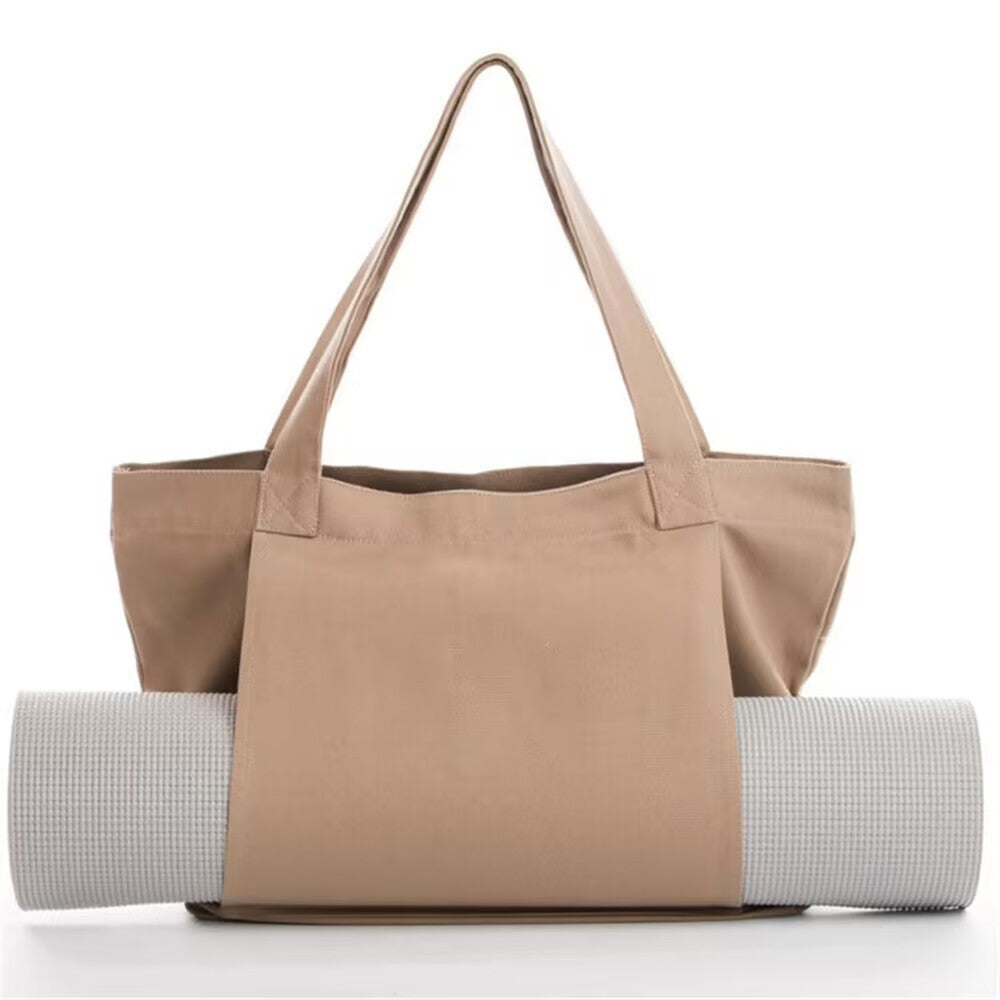 Canvas Yoga Mat Shoulder Bag — Durable Travel & Gym Tote