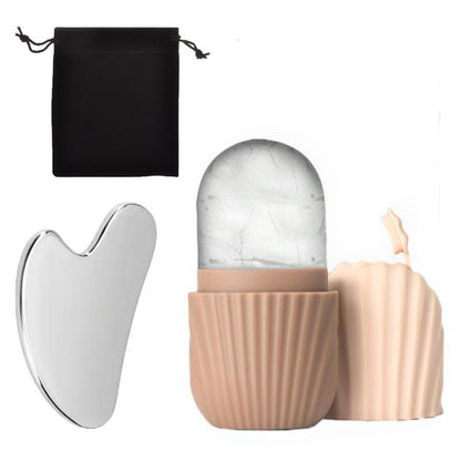 Silicone Facial Ice Mold — Reusable Skin-Cooling Massage Tool (80 ml)