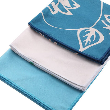 Printed Microfiber Yoga Towel — Non-Slip Mat Cover