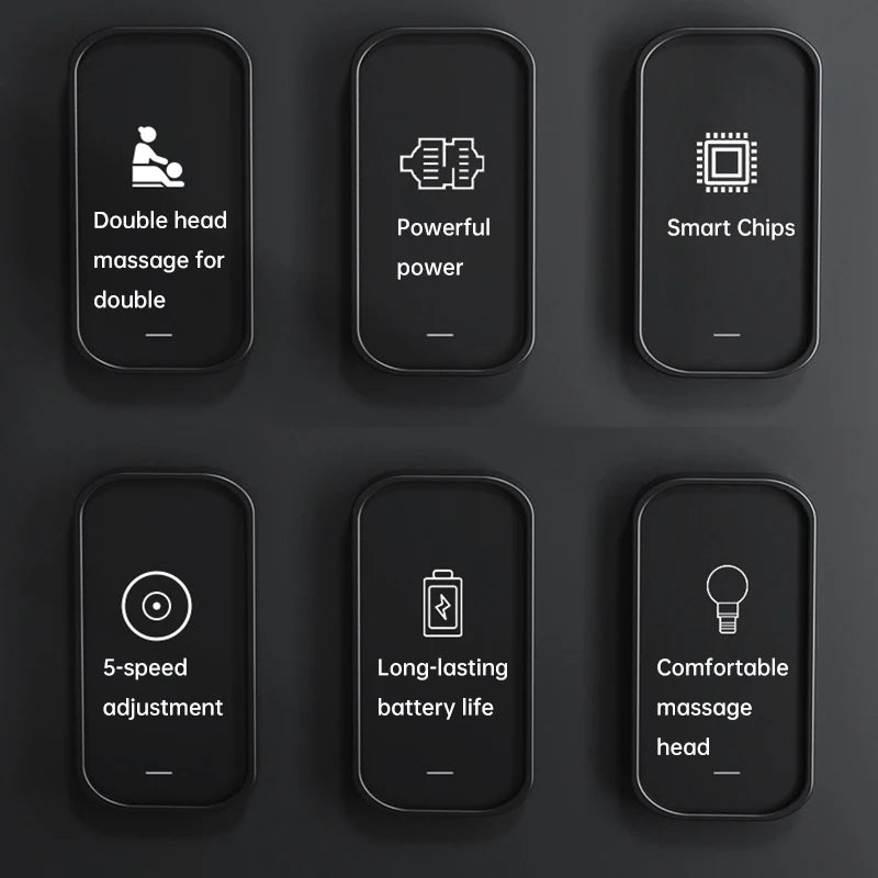 Double-Head Massage Gun — Deep Tissue Muscle Relaxation Tool