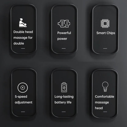 Double-Head Massage Gun — Deep Tissue Muscle Relaxation Tool