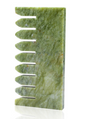 Natural Jade & Rose Quartz Comb — Gua Sha Scalp & Face Massager