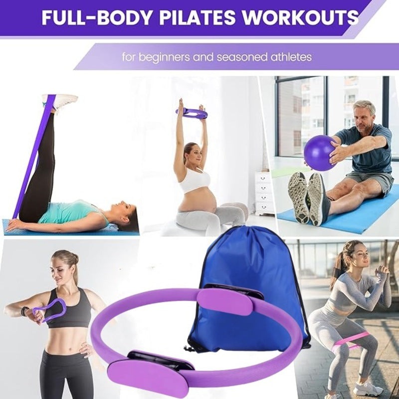 13-Piece Pilates Kit — Ring, Ball & Resistance Bands for Home Workouts