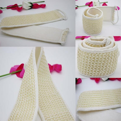 Natural Sisal Back Scrubber Strap — Exfoliating Bath & Shower Sponge