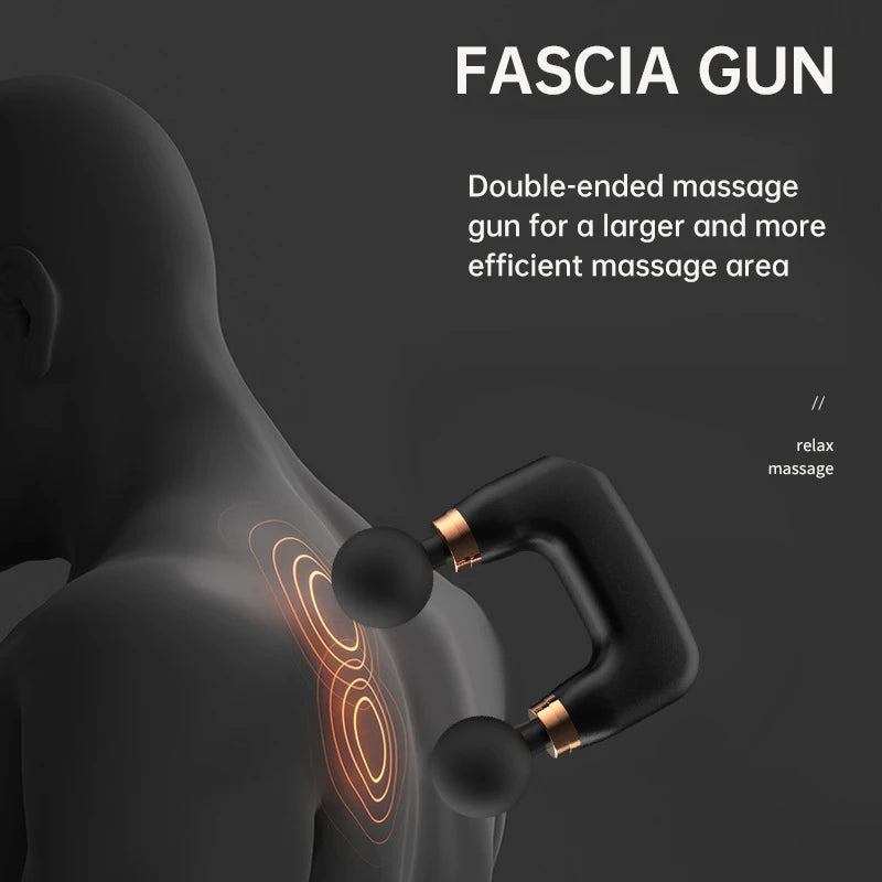 Double-Head Massage Gun — Deep Tissue Muscle Relaxation Tool