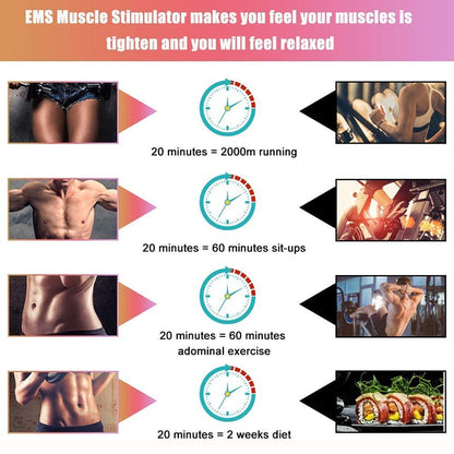 Rechargeable EMS Trainer Belt — Abdominal & Body Muscle Stimulator