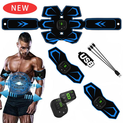 Rechargeable EMS Trainer Belt — Abdominal & Body Muscle Stimulator
