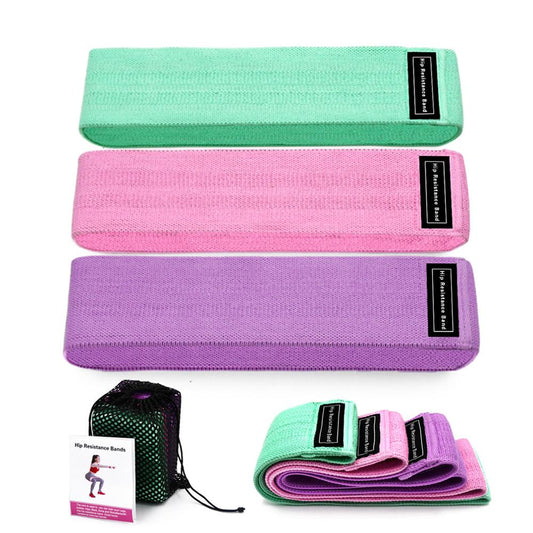 3-Piece Resistance Band Set — Squat & Full-Body Workout Bands