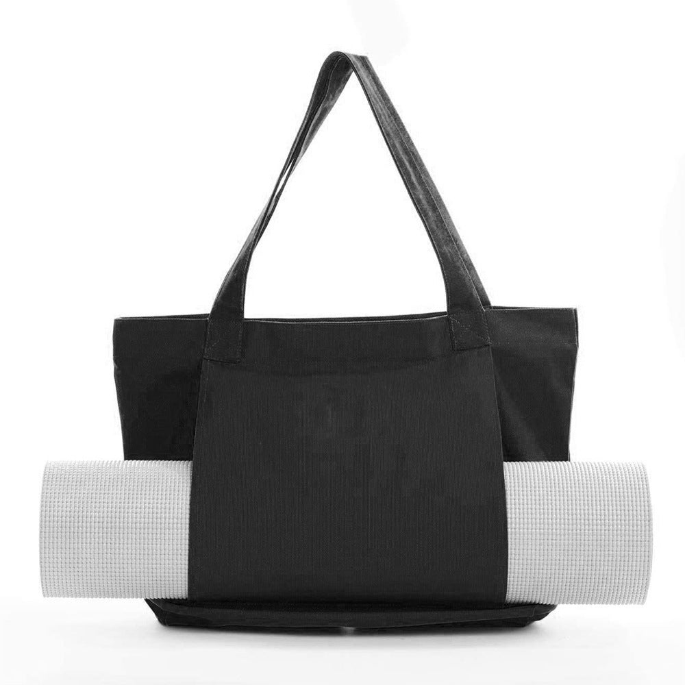Canvas Yoga Mat Shoulder Bag — Durable Travel & Gym Tote