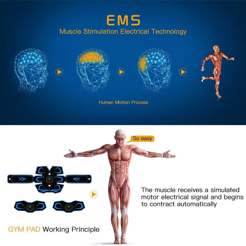 Rechargeable EMS Trainer Belt — Abdominal & Body Muscle Stimulator