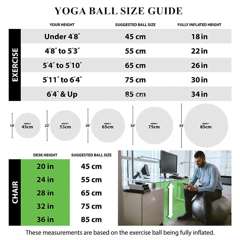 PVC Yoga Ball — Anti-Burst Fitness & Balance Exercise Ball