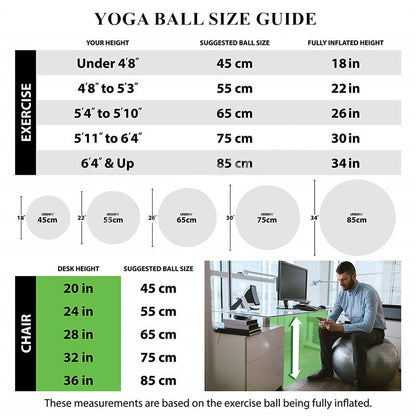 PVC Yoga Ball — Anti-Burst Fitness & Balance Exercise Ball