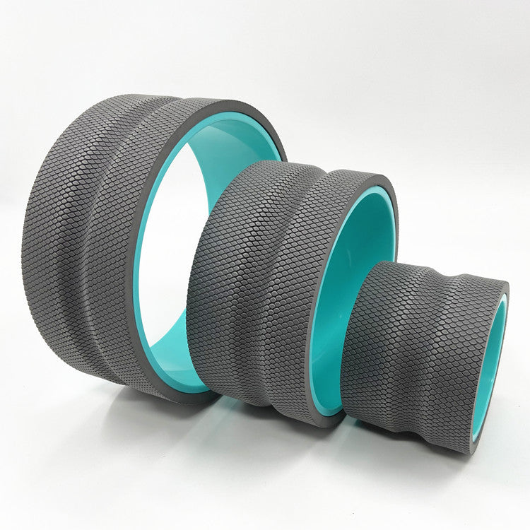 3-Piece Yoga Wheel Set — EVA Dharma Wheel & Massage Stick
