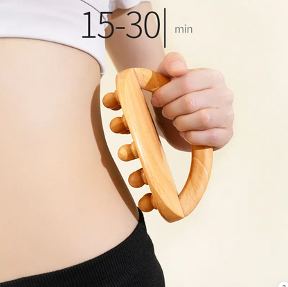 Wooden Meridian Body Brush — Beech Wood Massage Tool