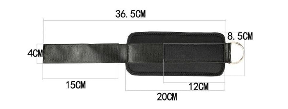 D-Ring Ankle Strap — Adjustable Leg & Glute Training Attachment