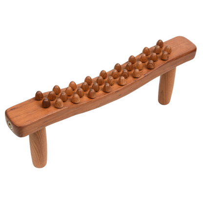 Wooden 34-Bead Body Massager — Beech Wood Relaxation Tool
