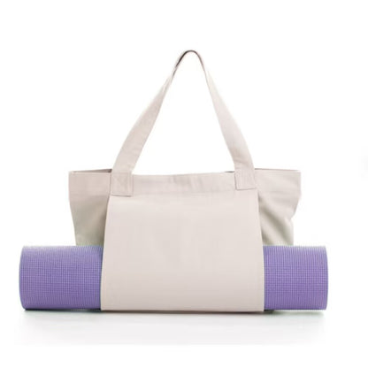 Canvas Yoga Mat Shoulder Bag — Durable Travel & Gym Tote