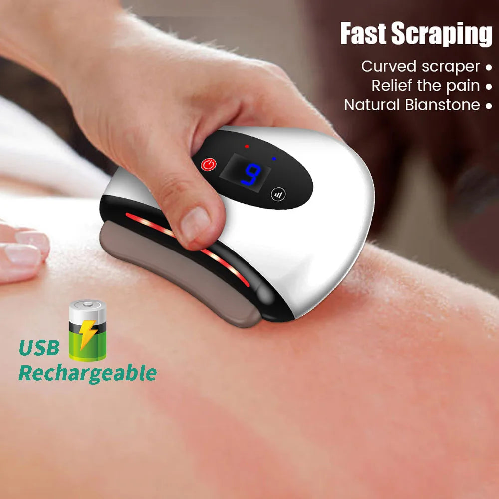 Electric Gua Sha Massager — Heated Vibration & Red Light Therapy Tool
