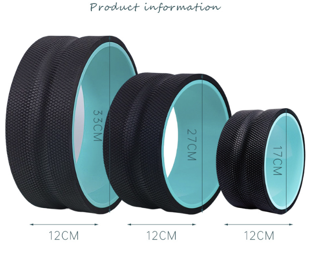 3-Piece Yoga Wheel Set — EVA Dharma Wheel & Massage Stick