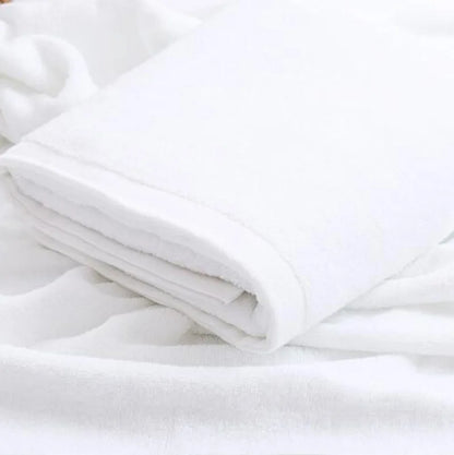 Large White Cotton Bath Towel — Hotel & Spa Quality (Multiple Sizes)